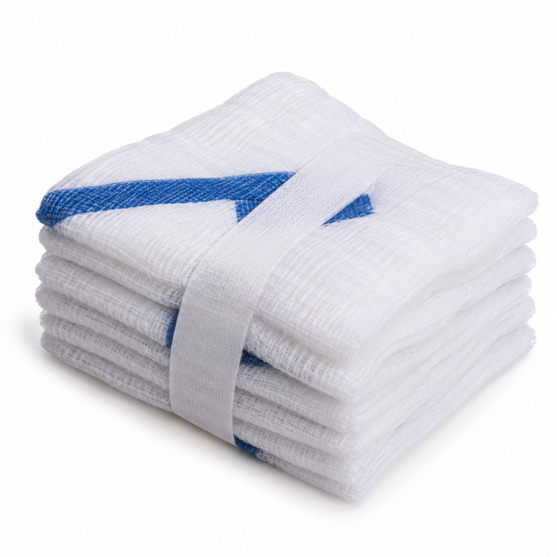 COMPRESA GASA 45x45 ESTERIL x 5 UD. C/ CINTA RADIOPACA