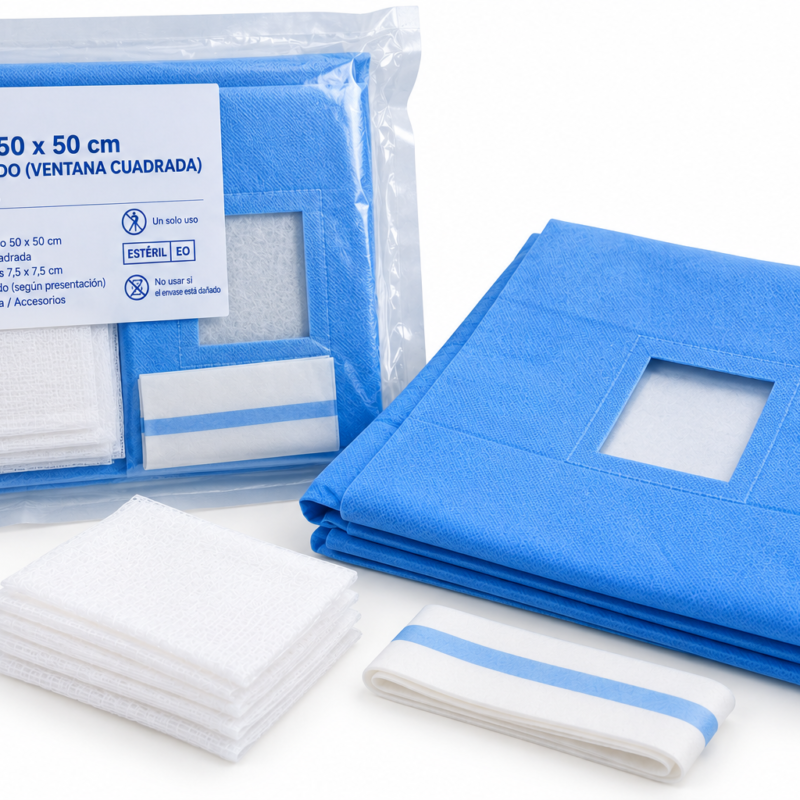 Kit Paño 50x50 Perforado estéril