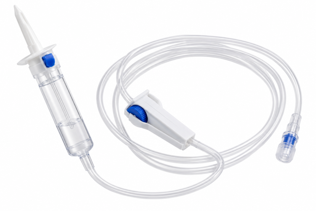 SET  ADM SOLUCIONES ADULTO CON  TOMA  AIRE MACROGOTA Luer, Libre de latex