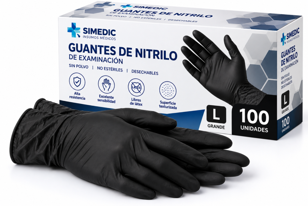 GUANTE NITRILO NEGRO L
