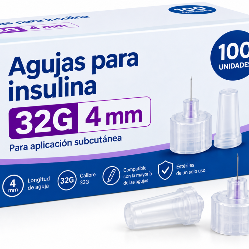 Aguja 32G 4 mm
