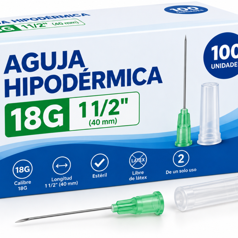 Aguja 18G 1 1/2"