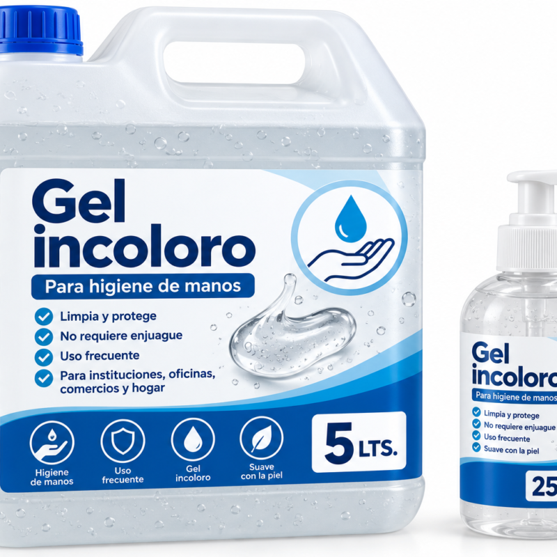 Gel incoloro 5 litros + aplicador con 250 ml